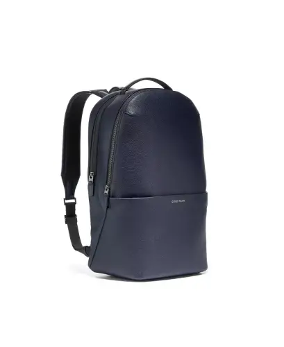 Men's Leather Triboro Backpack - Navy Blazer - 3