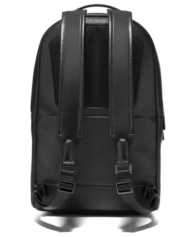 Men's Leather Triboro Backpack - Black - 2