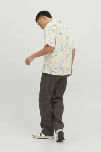 Erkek Desenli Kısa Kollu Gömlek - Blatropic-Marina - 7