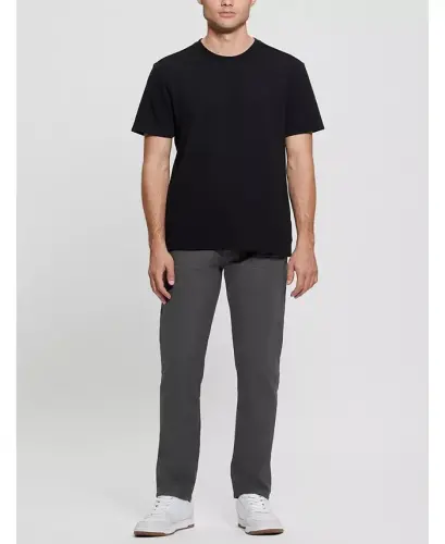 Men's Textured Solid T-Shirt - Black - 2