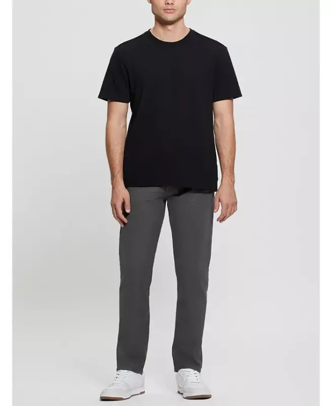 Men's Textured Solid T-Shirt - Black - 2