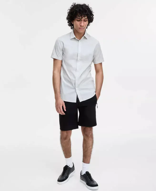 Men's Textured Shirt-Off White Arrow Down - 3