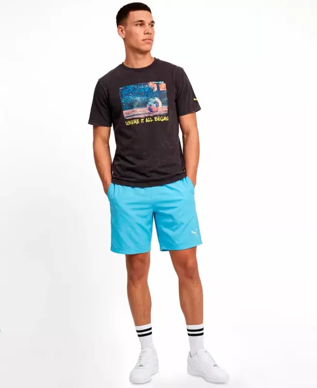 Men's Woven Logo Regular-Fit Shorts, 9
