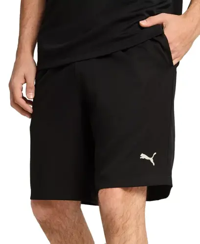 Men's Woven Logo Shorts-Black 