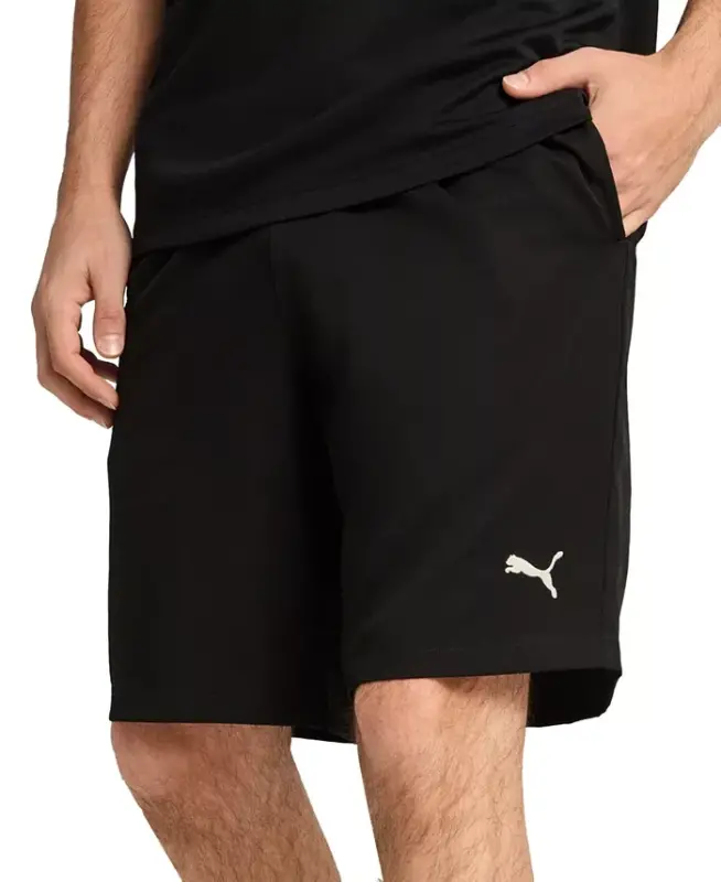 Men's Woven Logo Shorts - Black - 1