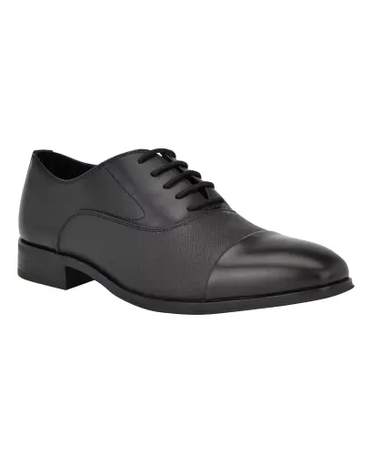 Men's Drew Lace-Up Dress Oxford-Black Leather 