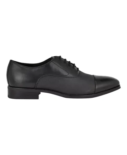 Men's Drew Lace-Up Dress Oxford-Black Leather - CALVIN KLEIN (1)