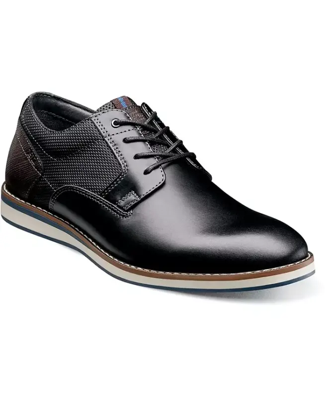 Men's Circuit Plain Toe Lace-Up Oxford-Black Multi - NUNN BUSH