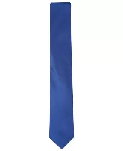 Men's Solid Texture Slim Tie, Created for Modazone - Cobalt - 2