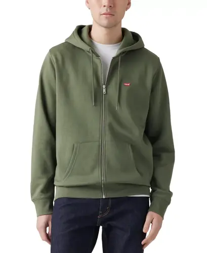 Men's Non-Graphic Zip-Up Standard Fit Hoodie - Thyme 