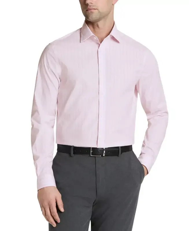 Men's Regular-Fit Check Dress Shirt - Pink Multi - 1