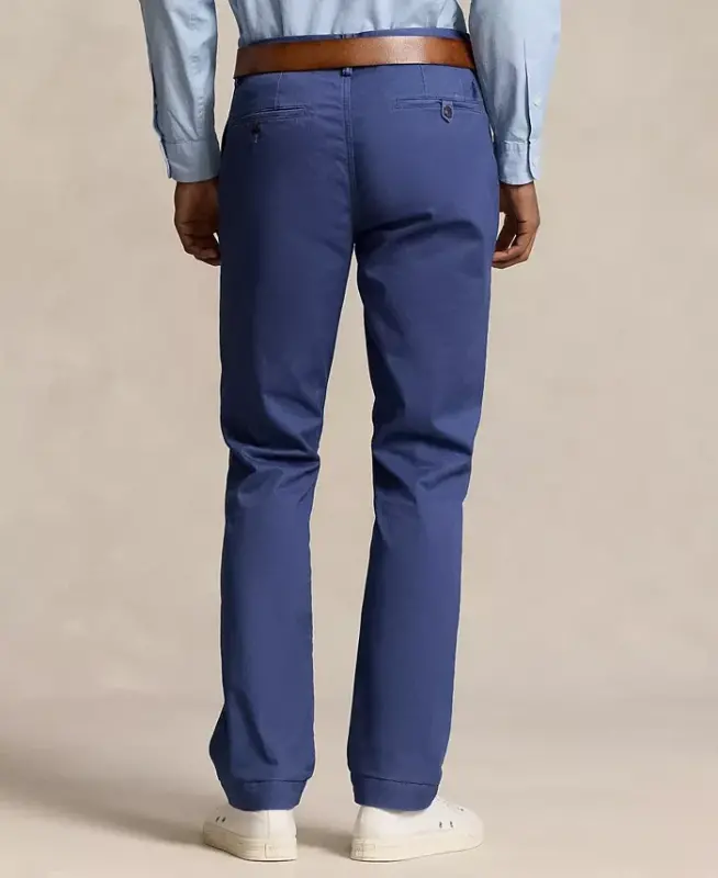 Men's Straight-Fit Stretch Chino Pants - Light Navy - 4