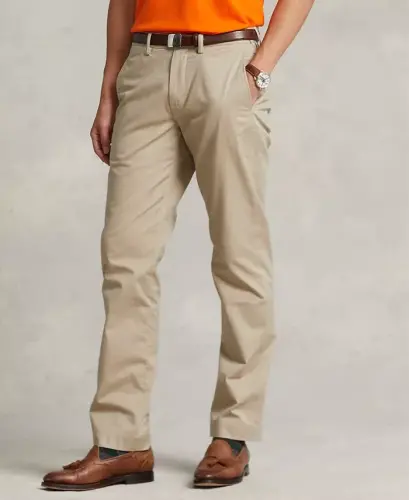 Men's Straight-Fit Stretch Chino Pants - Classic Tan 