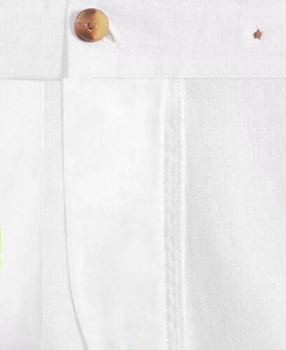 Men's Linen Solid Pants, Created for Modazone - White Pure - 5