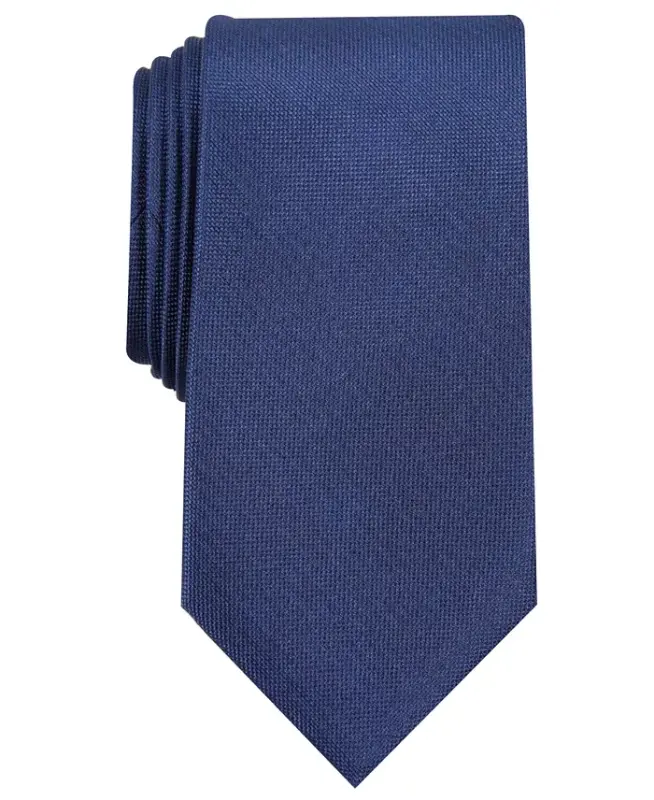 Men's Solid Tie, Created for Modazone - Navy - CLUB ROOM