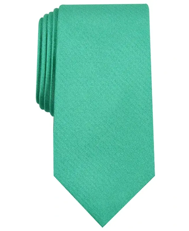 Men's Solid Tie, Created for Modazone - Kelly Green - CLUB ROOM