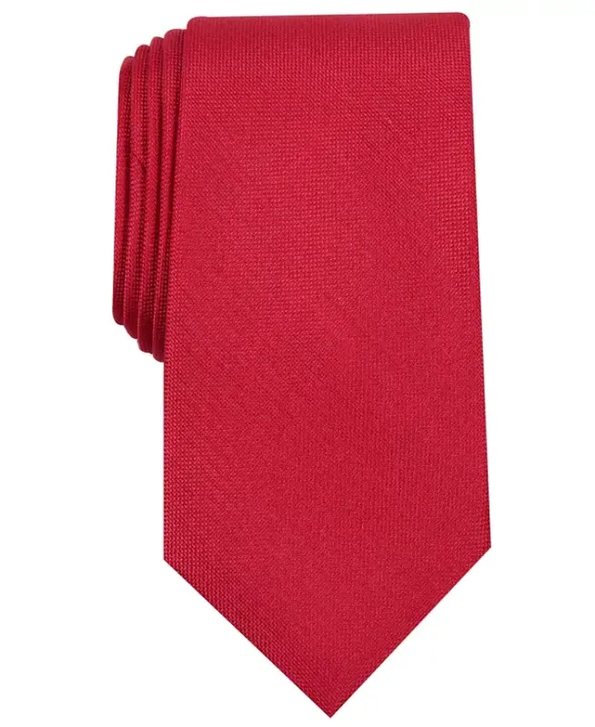 Men's Solid Tie, Created for Modazone - Red - CLUB ROOM