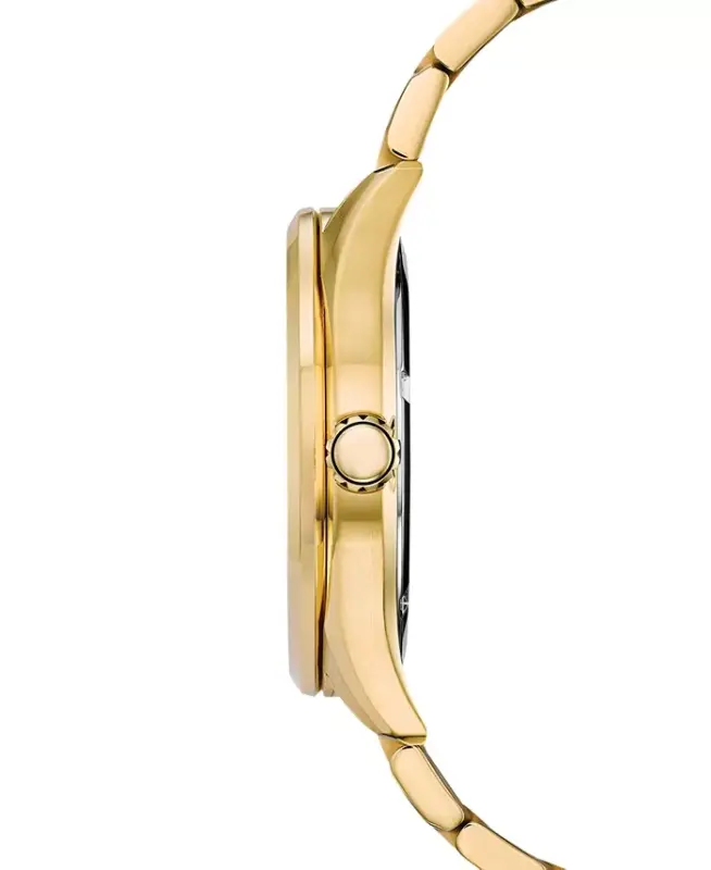 Men's Eco-Drive Corso Diamond-Accent Gold-Tone Stainless Steel Bracelet Watch 41mm-Gold - 9
