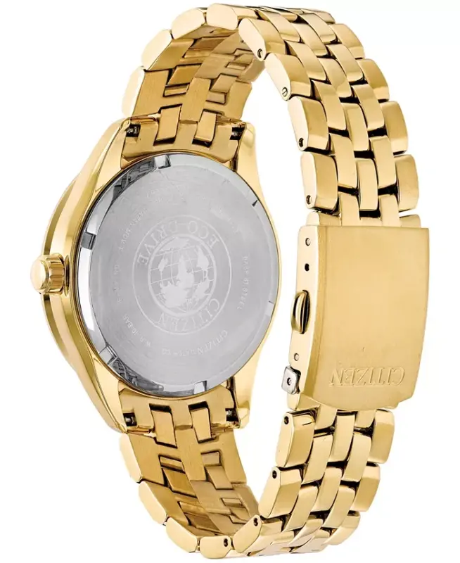 Men's Eco-Drive Corso Diamond-Accent Gold-Tone Stainless Steel Bracelet Watch 41mm - Gold - 3