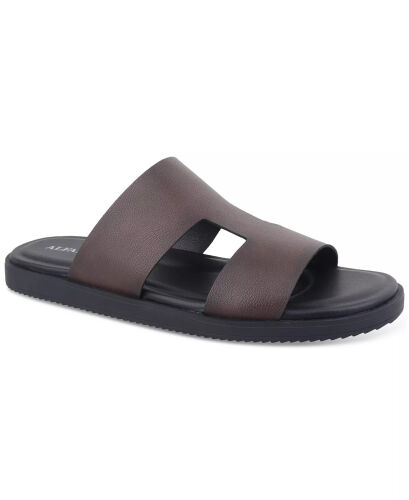 Men's Edgarr Slide Sandals, Exclusively at Modazone-Classic Brown - ALFANI