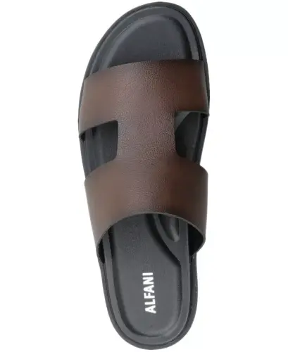 Men's Edgarr Slide Sandals, Exclusively at Modazone - Classic Brown - 4