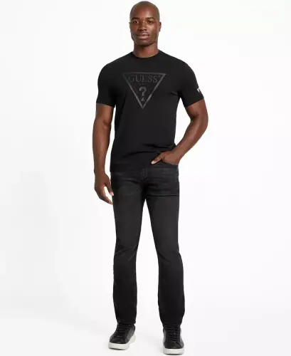 Men’s Eco Tonal Logo T-Shirt - Black - GUESS (1)