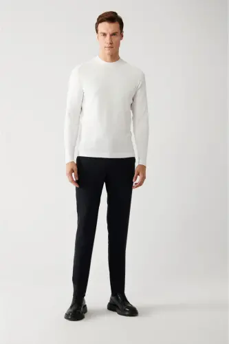 Erkek Ekru Yüksek Bisiklet Yaka Rayon Kazak A32Y5006 - Ekru - 6