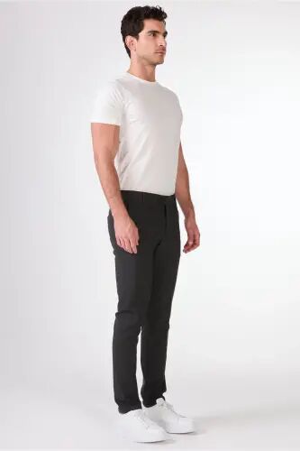 Erkek Ekstra Slim Fit Antrasit Pantolon - Antrasit - Dufy (1)