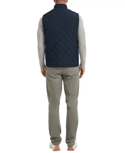 Men's Diamond Quilted Heritage Vest, Created for Modazone - Hawke Navy - HAWKE & CO. (1)