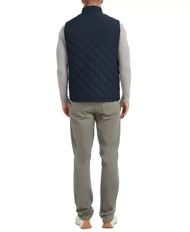 Men's Diamond Quilted Heritage Vest, Created for Modazone - Hawke Navy - 2