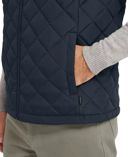 Men's Diamond Quilted Heritage Vest, Created for Modazone - Hawke Navy - 3