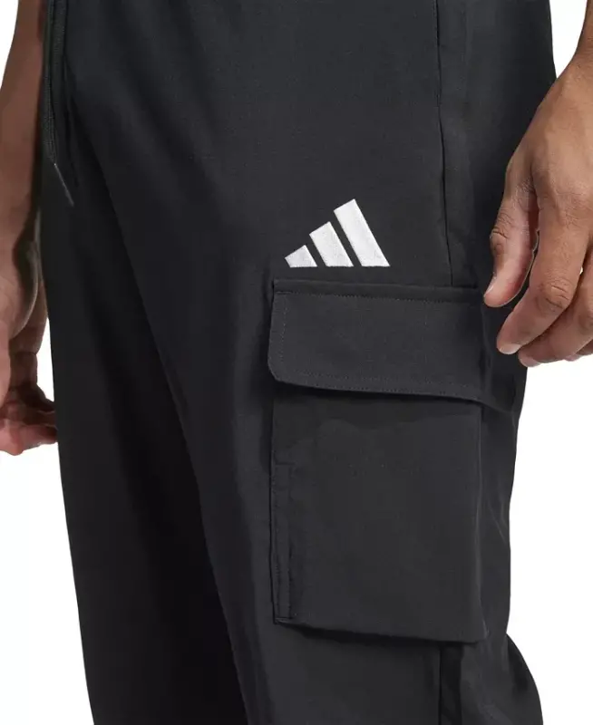 Men's Essentials Small Logo Cargo Pants - Blk/white - 3