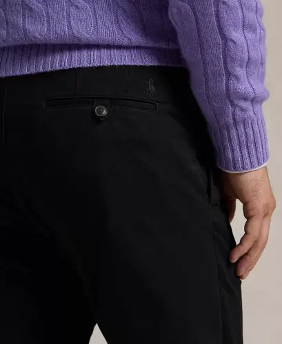 Men's Stretch Classic-Fit Chino Pants-Polo Black - 4