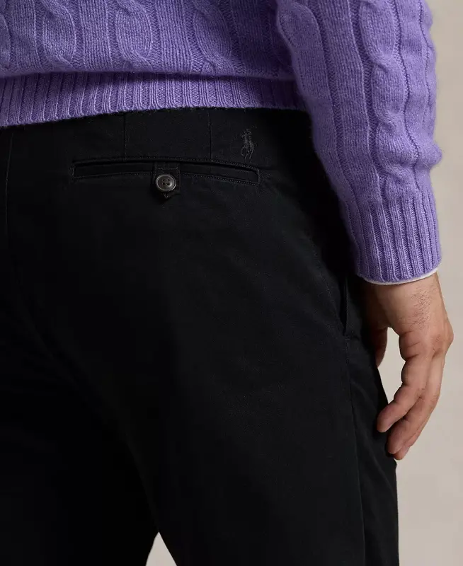 Men's Stretch Classic-Fit Chino Pants - Polo Black - 3