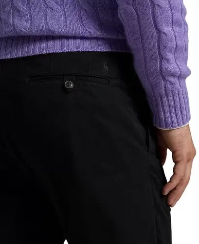 Erkek Esnek Klasik Kesim Chino Pantolon-Polo Siyah 