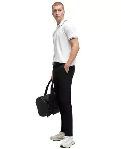 Men's Stretch-Cotton Slim-Fit Polo Shirt - White - 4