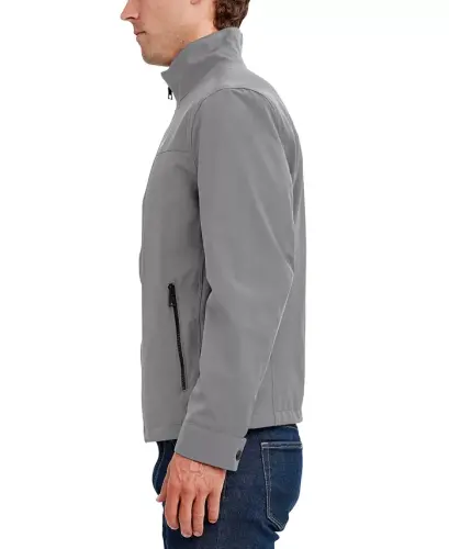 Men's Stretch Performance Windbreaker and Rain Jacket - Cloud Grey - 3