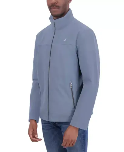 Men's Stretch Performance Windbreaker and Rain Jacket - China Blue - 3