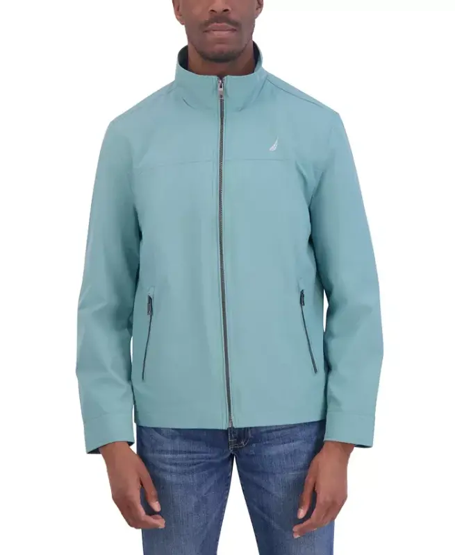 Men's Stretch Performance Windbreaker and Rain Jacket-Arctic - NAUTICA