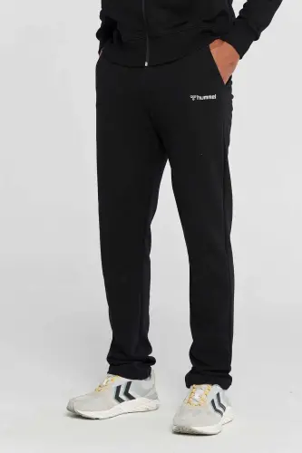 Erkek Eşofman Altı Pamuklu Kumaş Düz Paça Erkek Eşofman Alt 932096-2001BLACK - BLACKX 