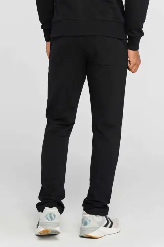 Erkek Eşofman Altı Pamuklu Kumaş Düz Paça Erkek Eşofman Alt 932096-2001BLACK - BLACKX - 4