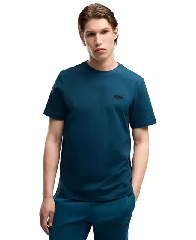 Men's Essential Small Logo Crewneck T-Shirt - Midnight Petrol - 1