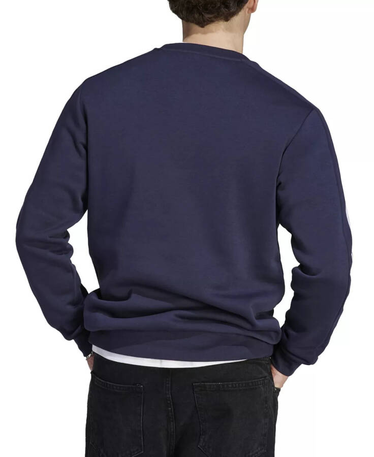 Erkek Essentials Fleece 3-Şeritli Sweatshirt Legend Ink / Beyaz - 2