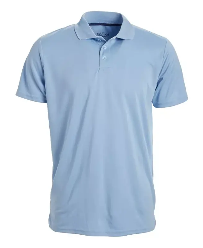 Men's Tagless Dry-Fit Moisture-Wicking Polo Shirt-Red - 2