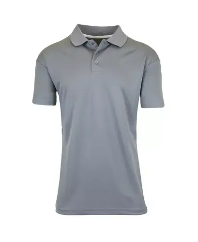Men's Tagless Dry-Fit Moisture-Wicking Polo Shirt-Red - 3
