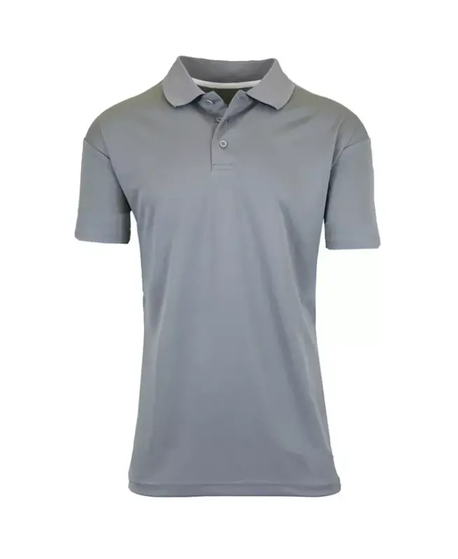 Men's Tagless Dry-Fit Moisture-Wicking Polo Shirt-Red - 3