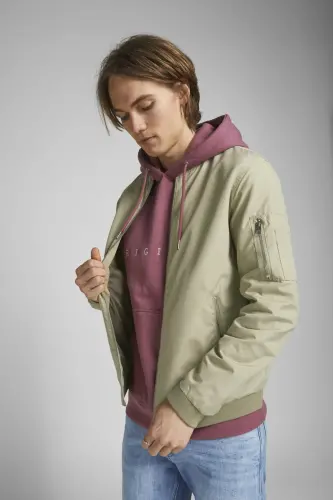 Erkek Fermuarlı Bomber Ceket - 12165203 - BS-Crockery - 5