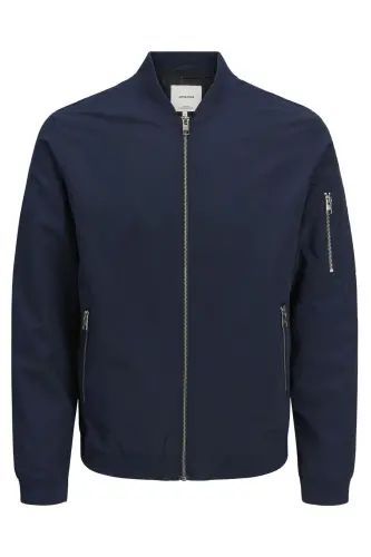 Erkek Fermuarlı Bomber Ceket - 12165203 - BS - Navy Blazer - 8