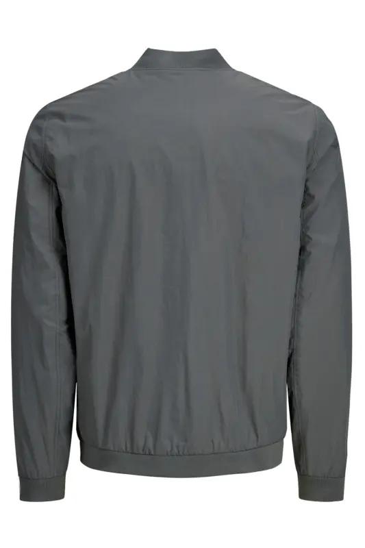 Erkek Fermuarlı Bomber Ceket-Asphalt - 8