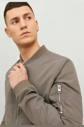 Erkek Fermuarlı Bomber Ceket-Falcon - 5